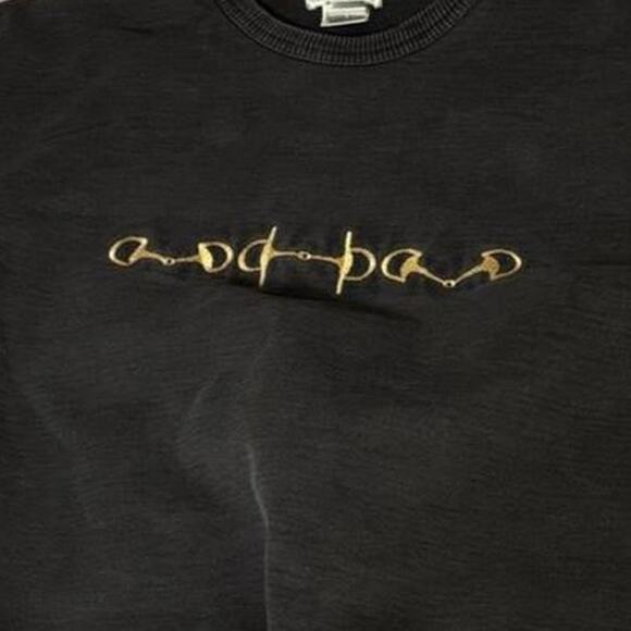 Black and gold Non Fiction crrewneck - Picture 3 of 5